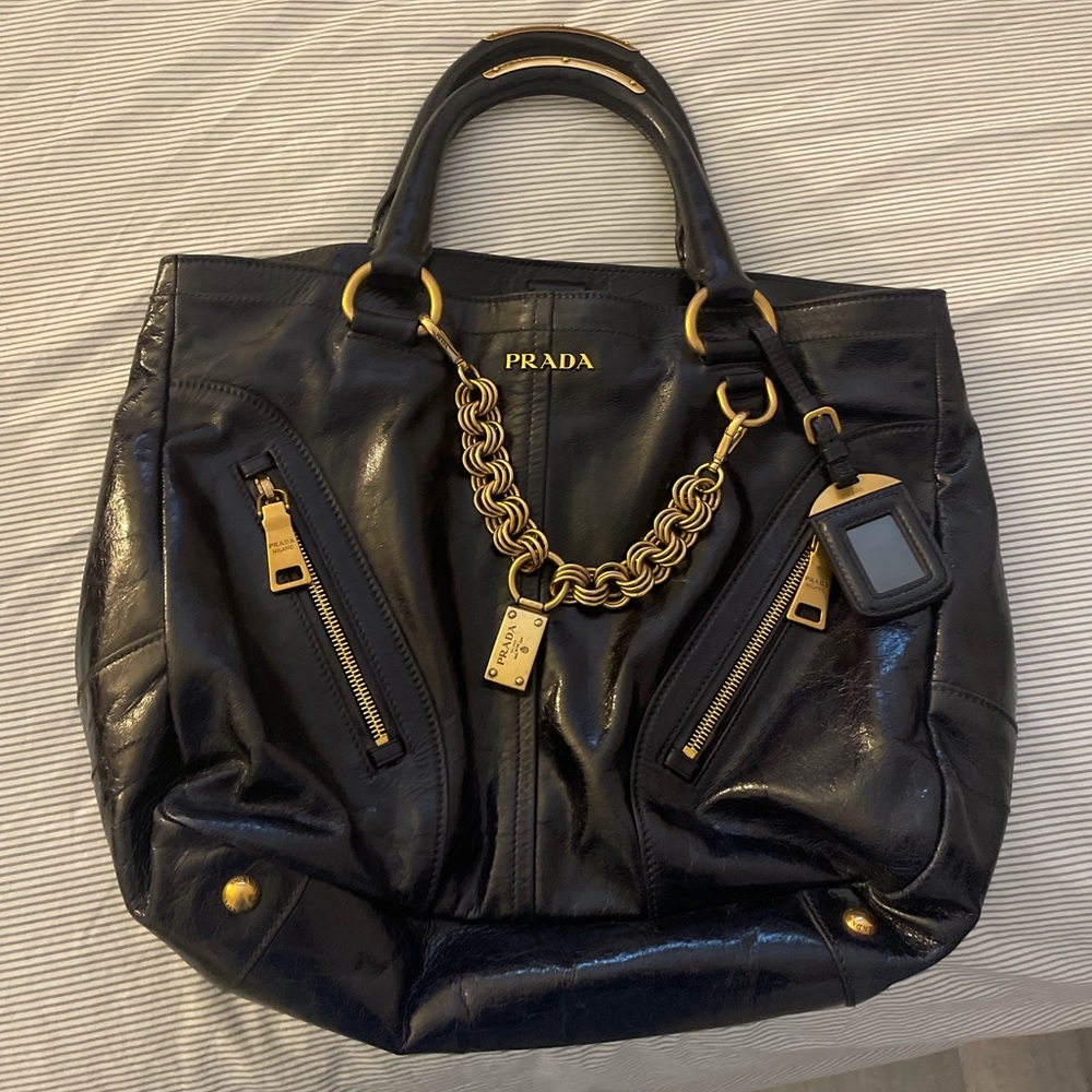 Black/ blue  prada bag - Picture 2 of 16